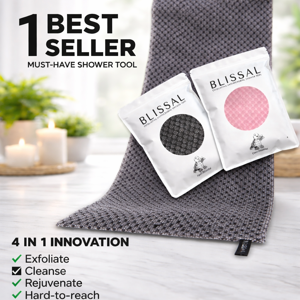 Blissal Exfoliating Shower Towel | Deep Cleanse